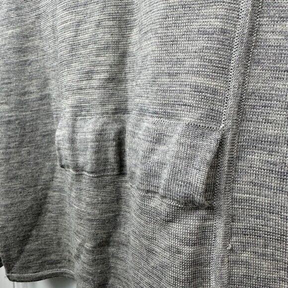 BCBG Maxazria Sweater Womens Medium Gray Wool Merino Open Front Cardigan - Picture 7 of 8